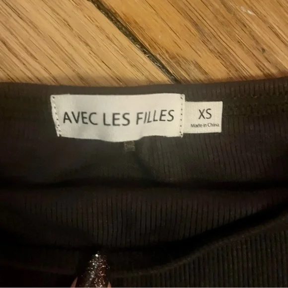 SALE NWOT Avec Les Filles rib knit square neck top - Picture 9 of 10